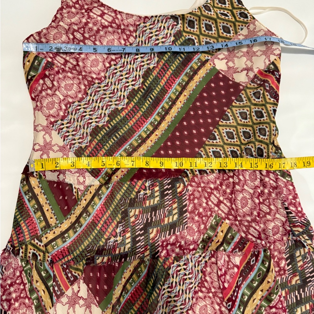 Jones Studio Sleeveless Pink Patchwork Boho Maxi Dress in size 8 - Picture 9 of 12